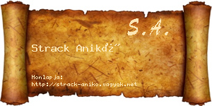 Strack Anikó névjegykártya